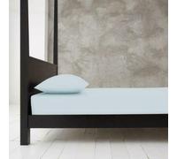 Easy Care NON IRON 4FT SMALL DOUBLE Fitted Sheet Polycotton Bed Mattress Cover & PILLOW PAIR (Sky Blue 4FT)