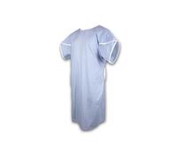 EASY CARE SOLUTIONS 1 x Blue Unisex PATIENT GOWN - Blue Butterfly Sleeve Patient Gown | Pack of 1