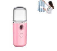 Easy Care Sunshine 15s Heat up Mini Travel Steamer, Steamer for Clothes, Mini Travel Atomizer, Rechargeable Cordless Handheld Travel Steamer,Portable Steamer Travel for Home and Travel (Pink)