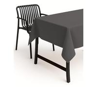 Easy-Care Tablecloth 90 x 90 cm Linen Look Stain Protection Envelope Hem Tablecloth Square, Polyester, Dunkelgrau / Dark Grey, 90x90 cm