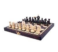 Easy-Carry Magnetic Wooden Folding Chess Set, Portable Educational Toy with Piece Storage for Classic Family Board Games