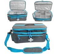 Easy Carry Medication Planner Highlighting Pulls and Fasteners for Appendage to Sacks Automobiles Transportable Pliable Plan Three Thousand Commuters Learners and Tourists Crisis Medication Bag