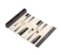 Easy Carry Rolls Up PU Leather Backgammon Set with Acrylic Pieces Perfect for Family Fun Foldable Backgammon Board with Rules Guide