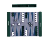 Easy Carry Rolls Up PU Leather Backgammon Set with Acrylic Pieces Perfect for Family Fun Foldable Backgammon Board with Rules Guide