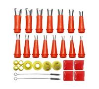 Easy Caulking Finisher Set, Caulk Tip - 29 Caulk Tips V Shaped Stainless Steel Sealing Nozzle | Caulk Nozzle Applicator, Integrated Rubber Nozzle Tool, Sealant Finishing Tool for Sealing