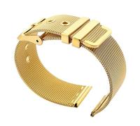 Easy Change Mens Womens Strap Mesh Watch Bands Stainless Steel 18mm 20mm 22mm 24mm(Gold,24mm)