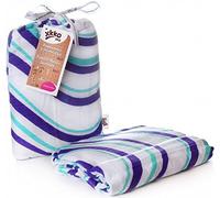 Easy Children's Ideas BMB12 0017 a Bamboo Swaddle Blanket Swaddling Muslins Wrap or Blanket 120 x 120 cm, Blue)