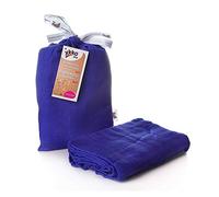 Easy Children's Ideas BMB12 0020 A Bamboo Swaddle Blanket Swaddling Muslins Wrap or Blanket 120 x 120 cm, Blue)