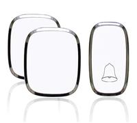 Easy Chime Wireless Doorbell 2 Plug-in Receivers & 1 Push Button, Weatherproof Smart Home Security Bell, 1000Ft Long Range with 36 Tunes Ringstones & 4 Level Volume, IP44 Waterproof Door Chime