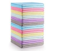 Easy Clean Fish Scale Nanoscale Dish Cloths,Streak Free Miracle Microfiber Cleaning Cloths for Kitchen,Counter,Washing Dish,Window,Mirror,Glass Lint Free Polishing Rag,All-Purpose,Reusable,Pack of 24