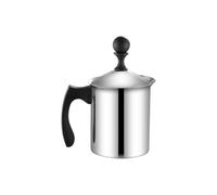 Easy Clean Manual Stainless Steel Double Wall Milk Frother, B | Stainless Steel Vessel for Home Coffee Corner, Latte Cappuccino Cocoa Hot Drinks Beverage Prep Foam Making