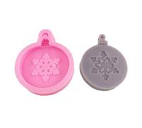 Easy Clean Silicone Christmas Mold 7 Snowflake Bells Patterns for Fragrant Plaster Ornaments Crafting Holiday Decorations Holiday Plaster Ornament