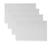 Easy Clean Silicone Shelf Liners 4 PCS Mats for Tidy and Organized Home Spaces (Transparent)