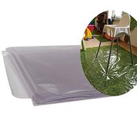 Easy Cleaning Splash Mat High Chair Floor Mat Feeding Floor Cover Multipurpose for Arts/Craft/Pets/Labs (Large | Clear)