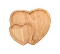 Easy Cleaning Waterproof Rubberwood Heart Shape Serving Tray Suitable for Dessert Fruit and Breakfast Multipurpose Use Home Tray