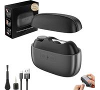 Easy Clip Nail Trimmer 2.0, Smart Nail Clipper, Cut and Polish Nails in One Piece, Easyclip Clipper, Gift Electric Nails Clippers 2 in 1 with LED Light & Clip Storage, Rechargeable(Black)