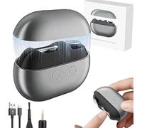Easy Clip Smart Nail Clipper, Multi-Function Electric Nail Clippers, 3-in-1 Automatic Nail Trimmer Polisher with LED Light, Cut and Polish Nails in One Piece, Total Nail Care (Grey)
