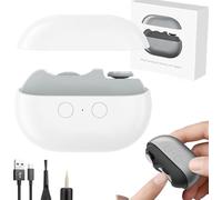 Easy Clip Smart Nail Clipper, Multi-Function Electric Nail Clippers, 3-in-1 Automatic Nail Trimmer Polisher with LED Light, Cut and Polish Nails in One Piece, Total Nail Care (White)