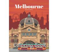 Easy Coloring Book: A Large Print Coloring Book Featuring Fun, Easy And Relaxing Animals, Mandala, Halloween Designs, Coloring Journal ( Travel-to-Melbourne-Again Coloring Books )