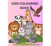 Easy colouring book for kids ages 3-6: Cute animals,fun shapes and simple design