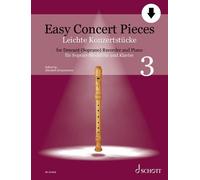 Easy Concert Pieces Vol. 3 descant recorder and piano (intermediate) with Online