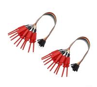 Easy Connect 20 cm Logic Analyzer Probe Kit with 20 Pin Male and Female Cable Clamps (Red)