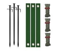 Easy Contorted Stake Dowels Bundle Includes Cotton Rope for Quick Arrange in Gardens Camping Sites Simple Installation Sustainable Ground Stake Set