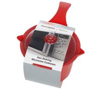 Easy Cook Red Large Sauce Pan & Lid 0.9L [NS616R]