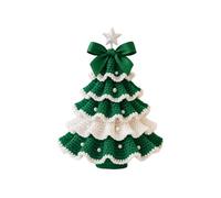 Easy Crochet Kit for Beginners,Christmas Tree Crocheting Knitting Kit | Complete Art Craft Knitting Set for Women Men Enthusiasts Friends Coworkers Family Members Party Decor