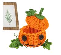 Easy Crochet Kit for Beginners - Crochet Start Kit,Pumpkin Knitting Set for Family Members Women Men Friends Enthusiasts Hobbyists Party Decor
