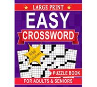 Easy Crossword Large Print Puzzle Book for Adults & Seniors