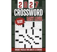 Easy Crossword Puzzle Book for Adults and Seniors: 50 Relaxing and Entertaining Brain Games with Simple Clues and Solutions to Improve Memory Focus and Vocabulary