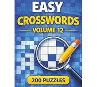 Easy Crossword Puzzles: Large Print Crossword Puzzles Easy Level Brain Games, Easy Crossword Puzzle Book for Adults Seniors 8.5x11 inches 200 puzzles, ... for travel holidays and relaxation