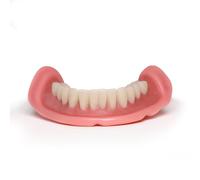 Easy Denture, Small/Medium Denture, Lower Arch, A functional boil-and-bite denture, eat, drink, and smile confidently! Long or short-term denture solution