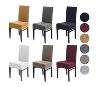 Easy dort Removable Stretch Washable Chair Cover | Mustard | Elastic Chair Protector (Set of 2) | Dining Room