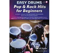 Easy Drums - Pop & Rock Hits for Beginners. 14 easy songs for beginner drummers, with play-along audio