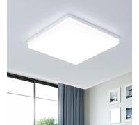 EASY EAGLE LED Ceiling Light 48 W, 4800 LM 6500 K Super Bright Square LED Ceiling Lamp, IP44 Waterproof Bathroom Light for Living Room, Bedroom, Kitchen, Dining Room, Office, Hallway, 30 cm