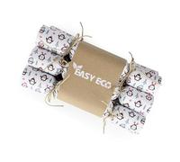 Easy Eco Recycled Paper Eco-Friendly Christmas Crackers Plastic Free - Cute Penguin Christmas Table Decorations - Wildflower Seeds Xmas