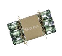 Easy Eco Recycled Paper Eco-Friendly Christmas Crackers Plastic Free - Green Winter Flowers Foliage Christmas Table Decorations - Wildflower Seeds Xmas