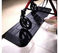 Easy Edge Threshold Rubber Ramp - Durable Recycled Rubber Anti-Slip Raised Doorway Levelling Mat for Wheelchair, Scooter, Zimmer Frame Access on All Surfaces - Size Small 2.5 x 107 x 20.5cm