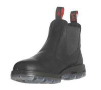 Easy Escape, 6 "Slip-On Black Leather Boots, Steel Toe Cap, Size 8