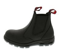 Easy Escape, 6" Slip-On Black Leather Boots, Steel Toe, UK Size 7