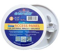 Easy-EXS Access Panel Round 5" Spring-Clip (Max Service Opening 4") Plastic White (Pack of 2) (Round 5")