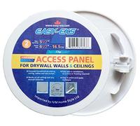 Easy-EXS Access Panel Round 6.5" Spring-Clip (Max Service Opening 5.5") Plastic White (Pack of 2) (Round 6.5")