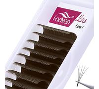 Easy Fan Color Volume Eyelash Extensions Brown 0.07mm C Curl 15-20mm FADVAN Color Lashes Individual Lashes Extensions 3D 4D 5D 6D 8D 10D Russian Self Fanning Volume Eyelash (Brown 0.07-D, 15-20mm)