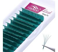 Easy Fan Color Volume Eyelash Extensions Green 0.07mm D Curl 8-14mm FADVAN Color Lashes Individual Lashes Extensions 3D 4D 5D 6D 8D 10D Russian Self Fanning Volume Eyelash (Green 0.07-D, 8-14mm)