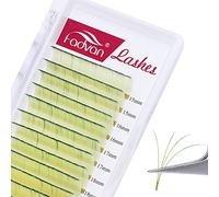 Easy Fan Color Volume Eyelash Extensions Yellow Green 0.07mm D Curl 15-20mm FADVAN 2 Mixed Colors Lashes Individual 3D 4D 5D 6D 8D 10D Russian Self Fanning Volume Eyelash (Yellow Green 0.07-D, 15-20)