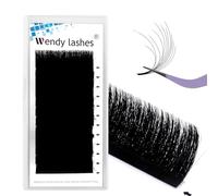 Easy Fan Lashes 3D Fluffy Lashes Easy Fan D Curl 0.05mm Mixed 14-18mm Russian Lashes Eyelash Extensions Individual Eyelashes(Easy Fan-3D-12-H-05-D-14-18)