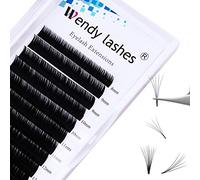 Easy Fan Lashes, D Curl 0.03mm 8-14mm Mixed Self Fanning Russian Lash Extension 3D 5D 10D Volume Eyelashes(KH-0.03-D-MIX8-14)