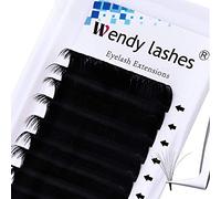 Easy Fan Lashes, D Curl 0.05mm 13mm Mixed, 2D 3D 5D Russian Individual Eyelash Extensions, Self Fanning Volume Lash Black, Lightweight and Flexible Synthetic Fibers(KH-0.05-D-12)